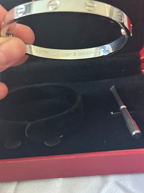 Cerise Silver Screw Bangle