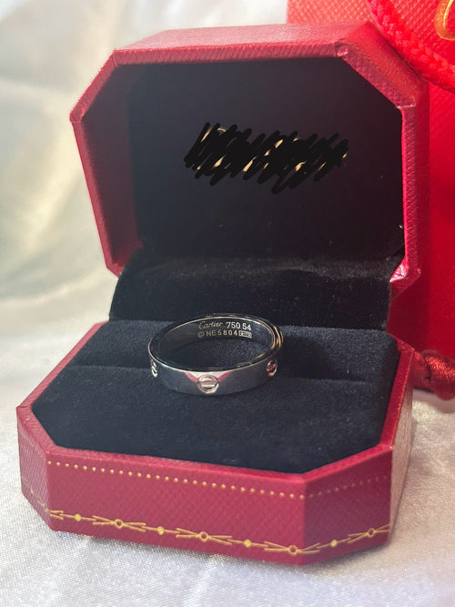 Cerise Silver Love Ring