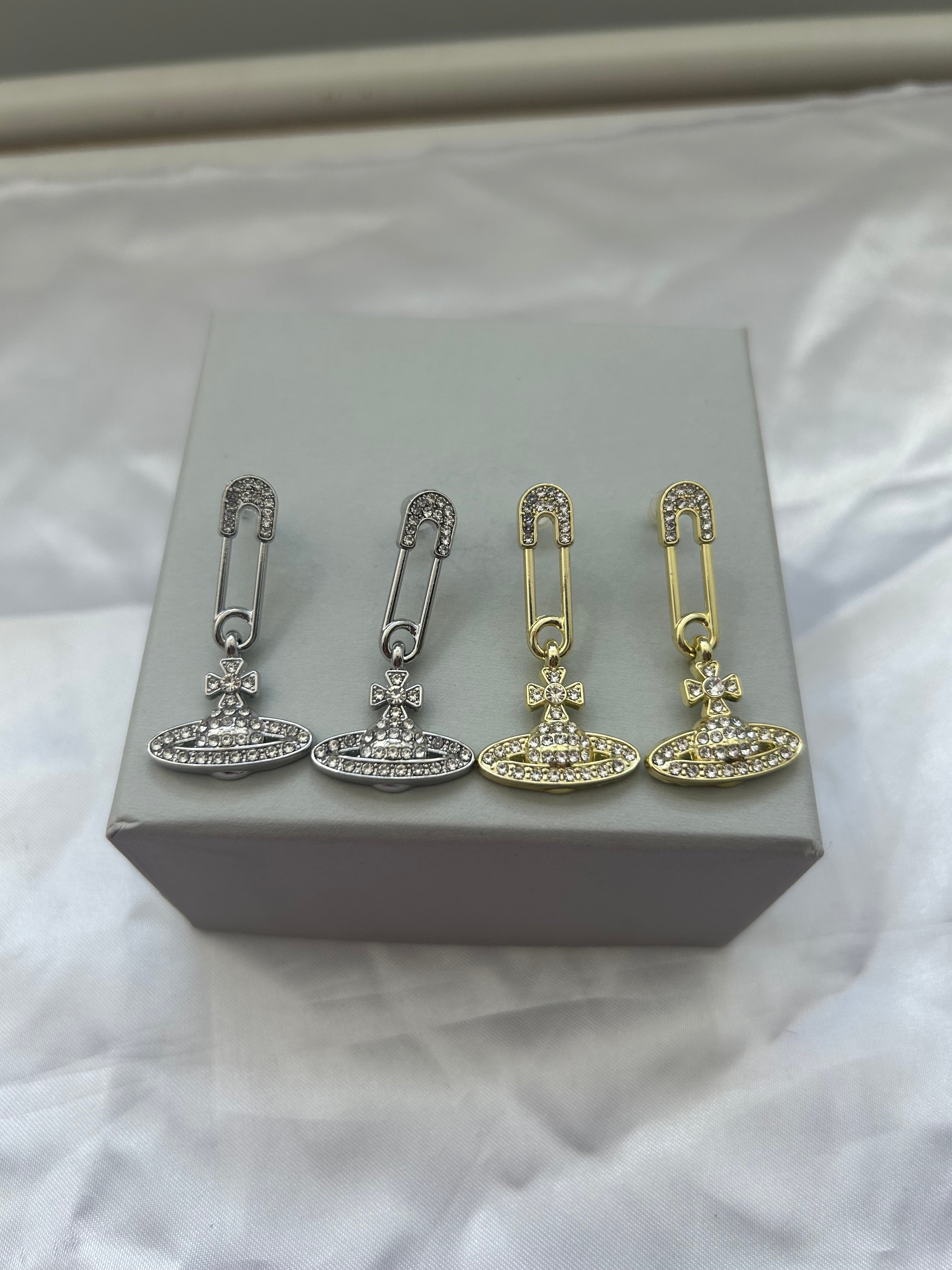 Vienna Paperclip Orb Dangle Earrings
