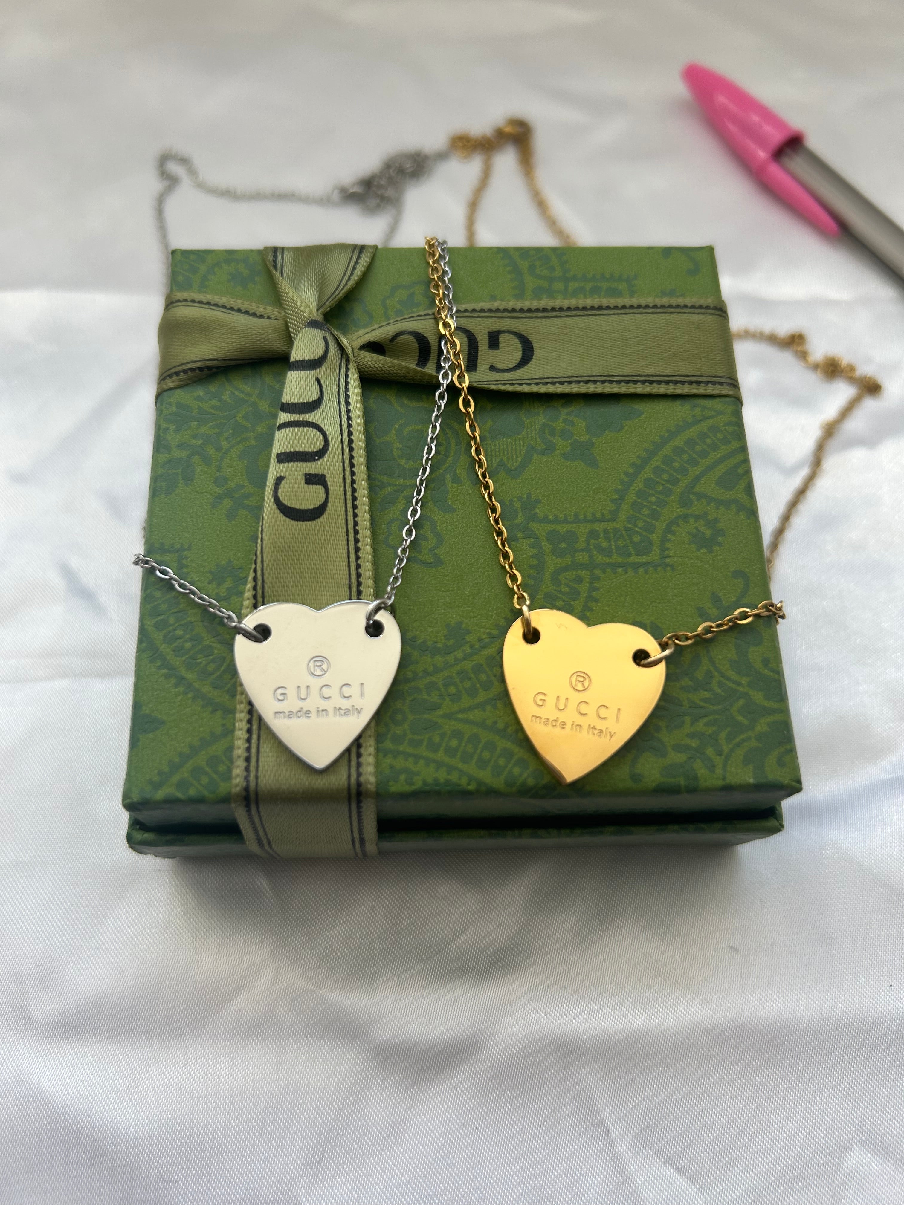 G Heart Necklaces