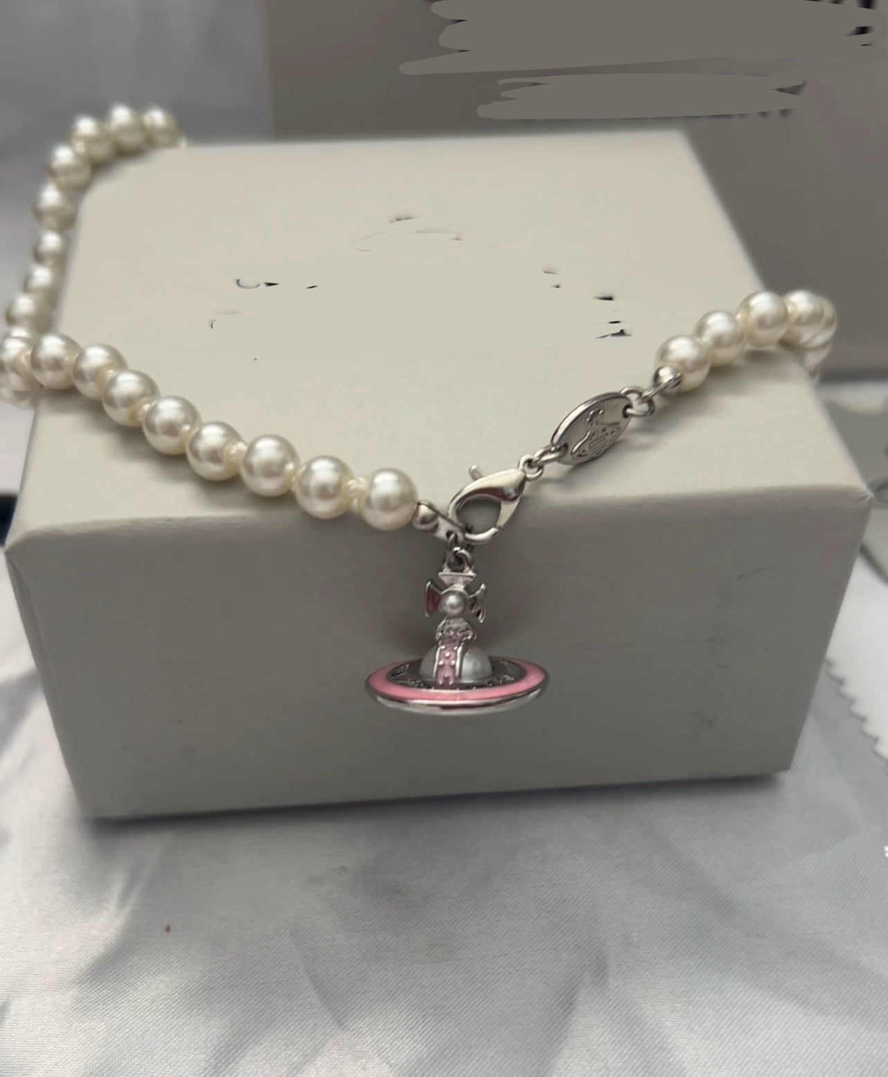 Vienna Pink 3D Orb Pearl Necklace
