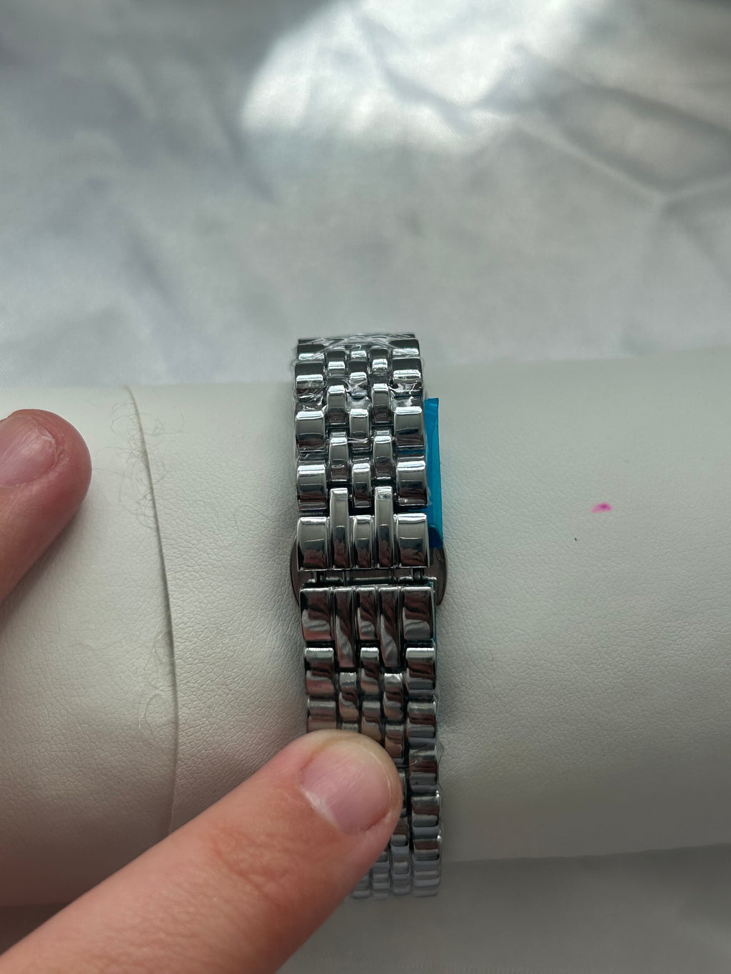 Silver Roro Pink Face Watch