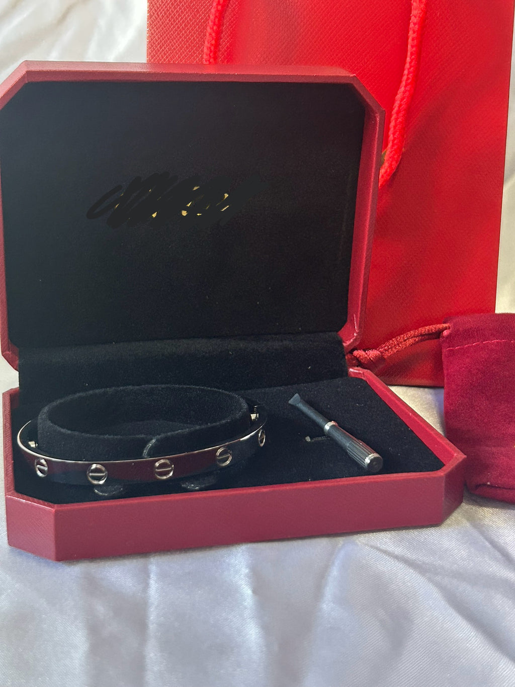 Cerise Silver Screw Bangle