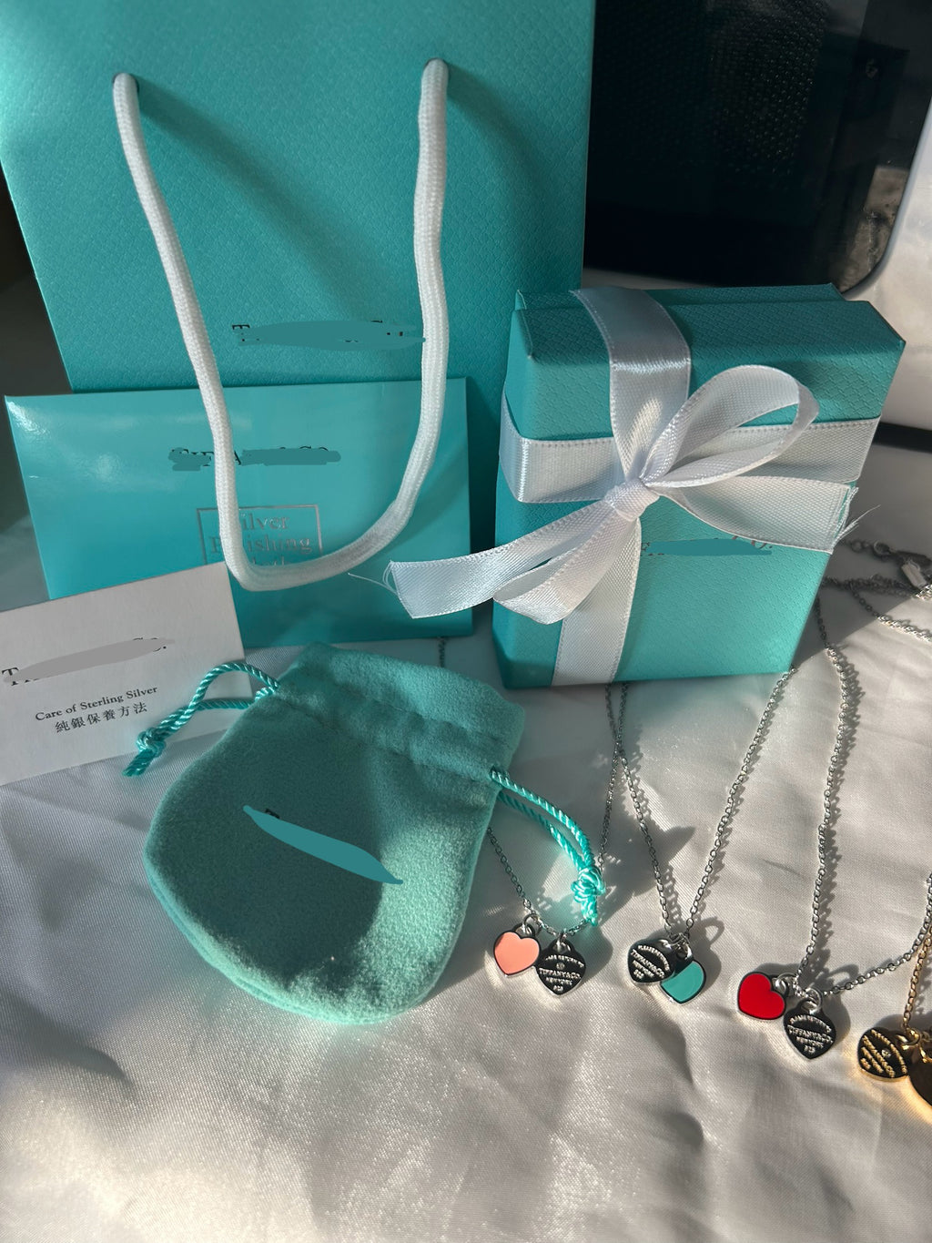 T New York Double Heart Necklace