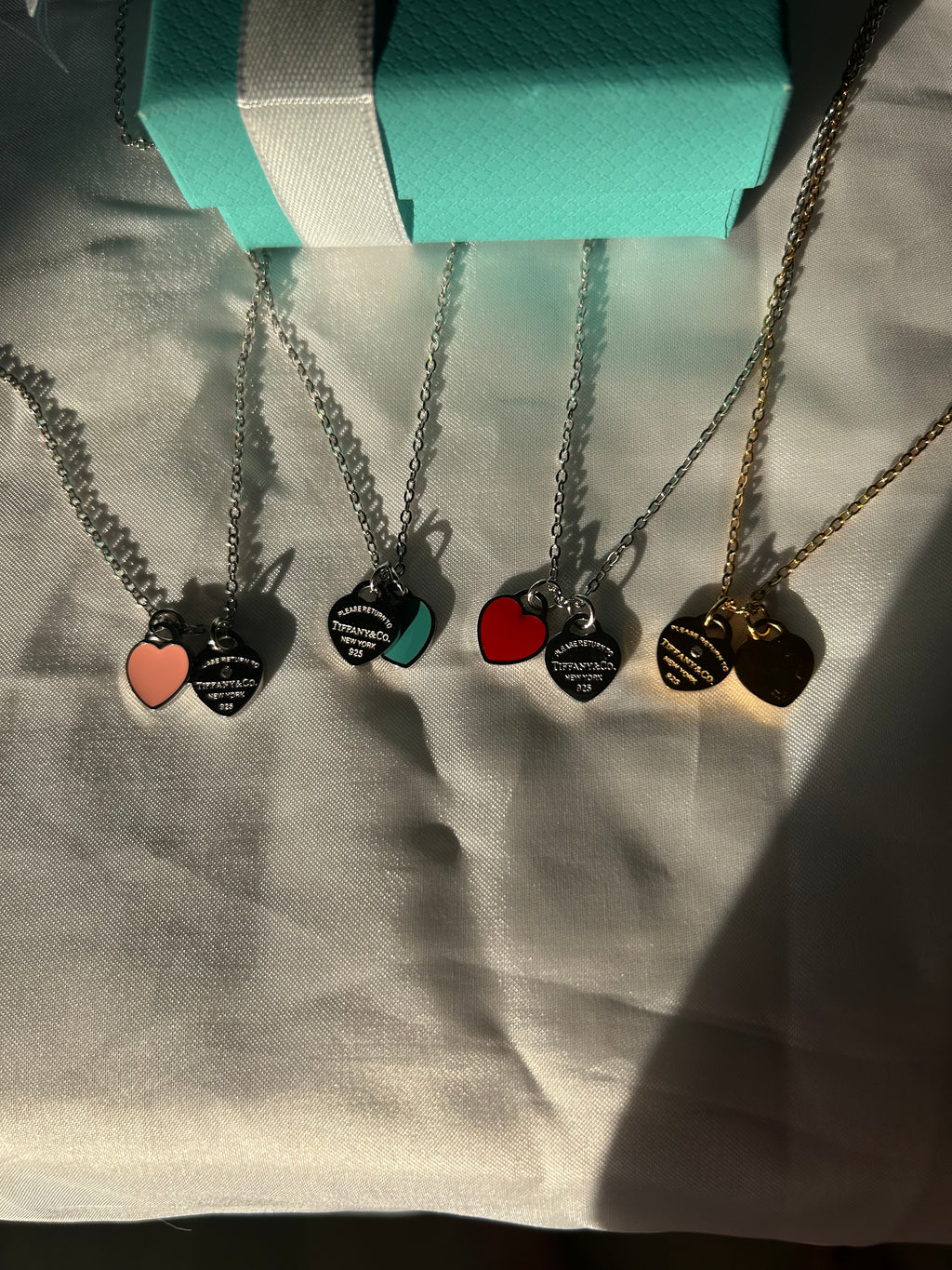 T New York Double Heart Necklace