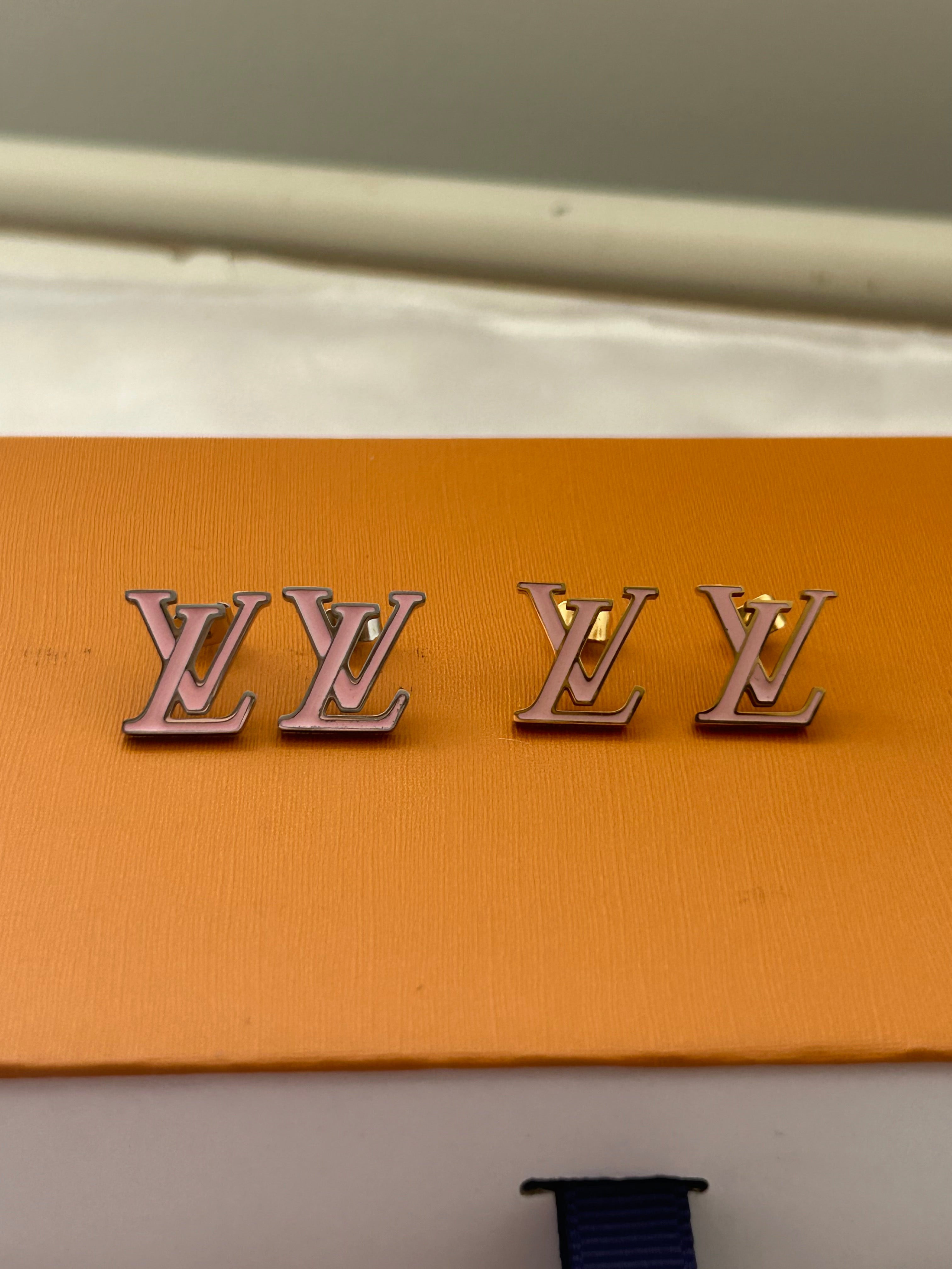 Luella Pink Logo Studs