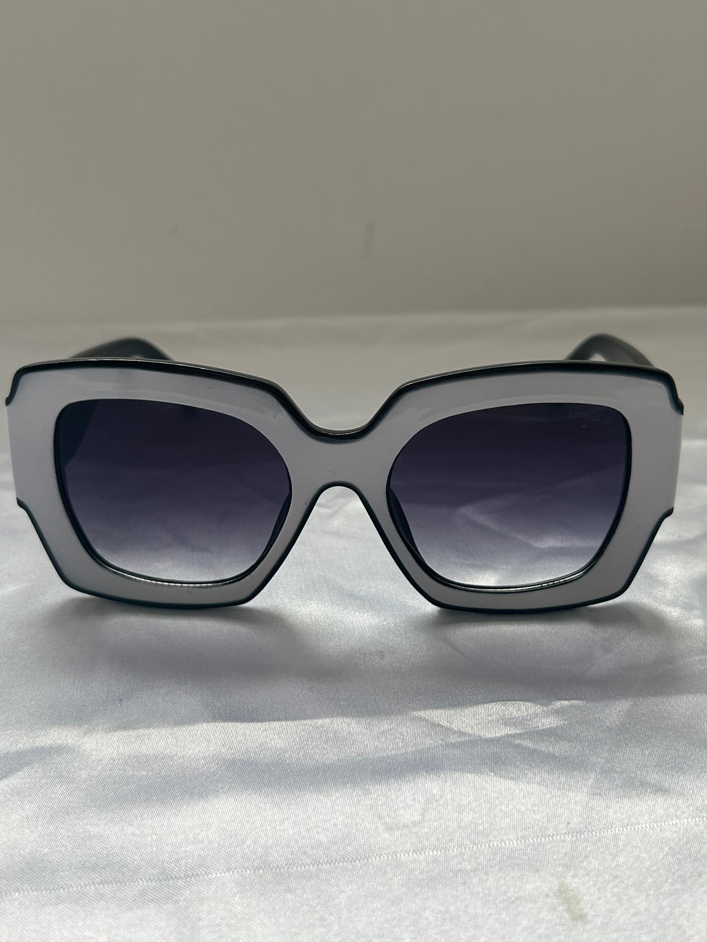 CC White With Black Trim Sunglasses