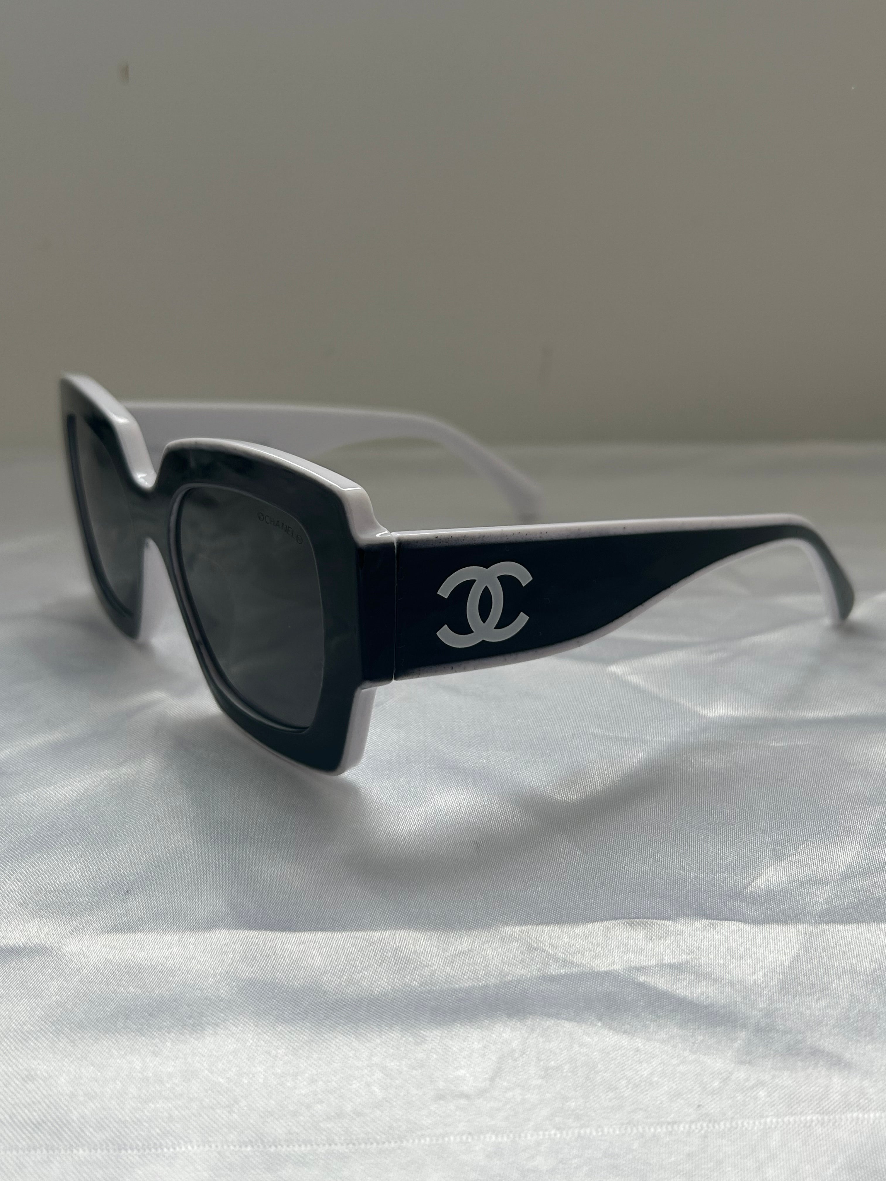CC Black With White Trim Sunglasses