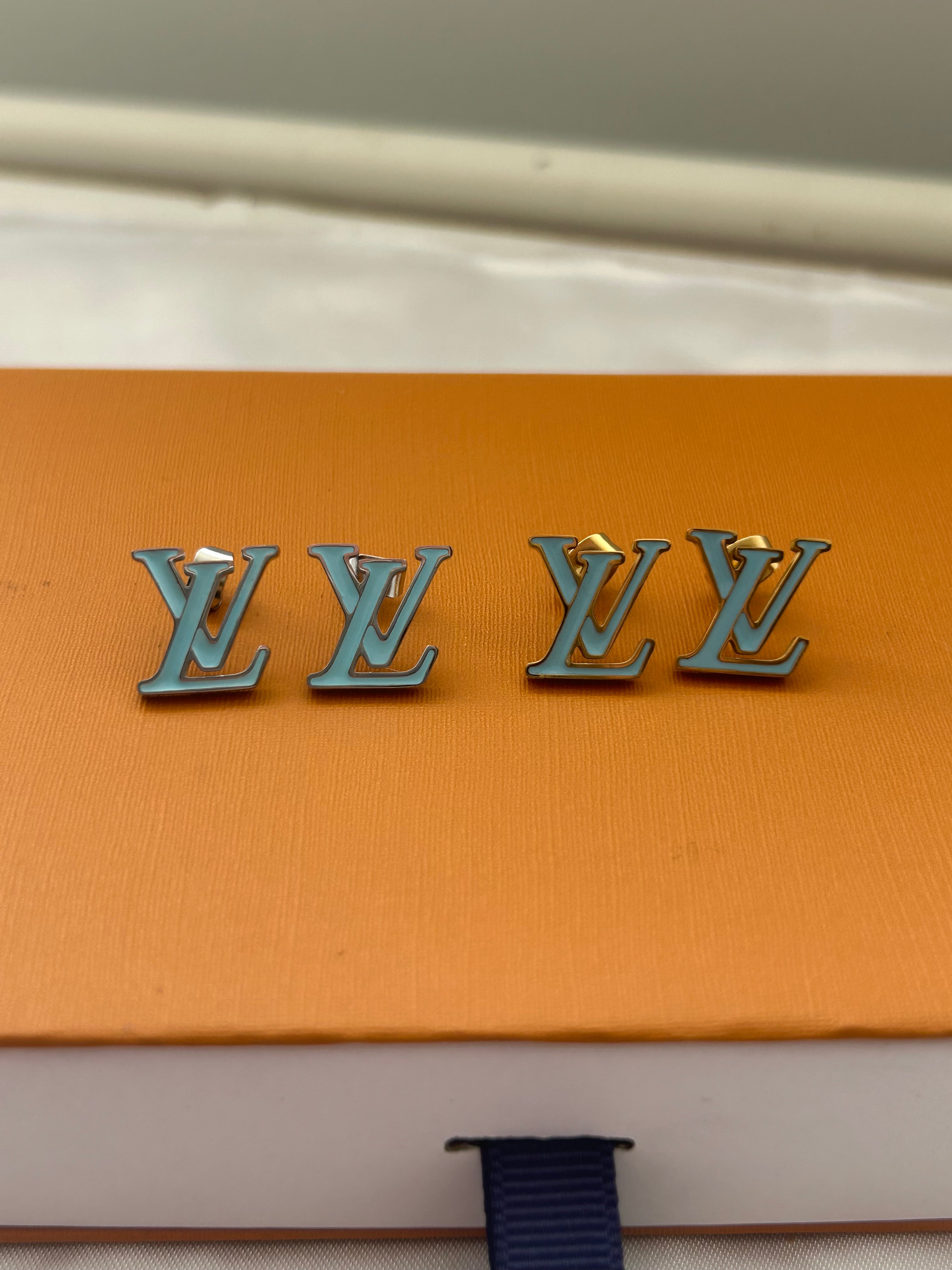Luella Blue Logo Studs