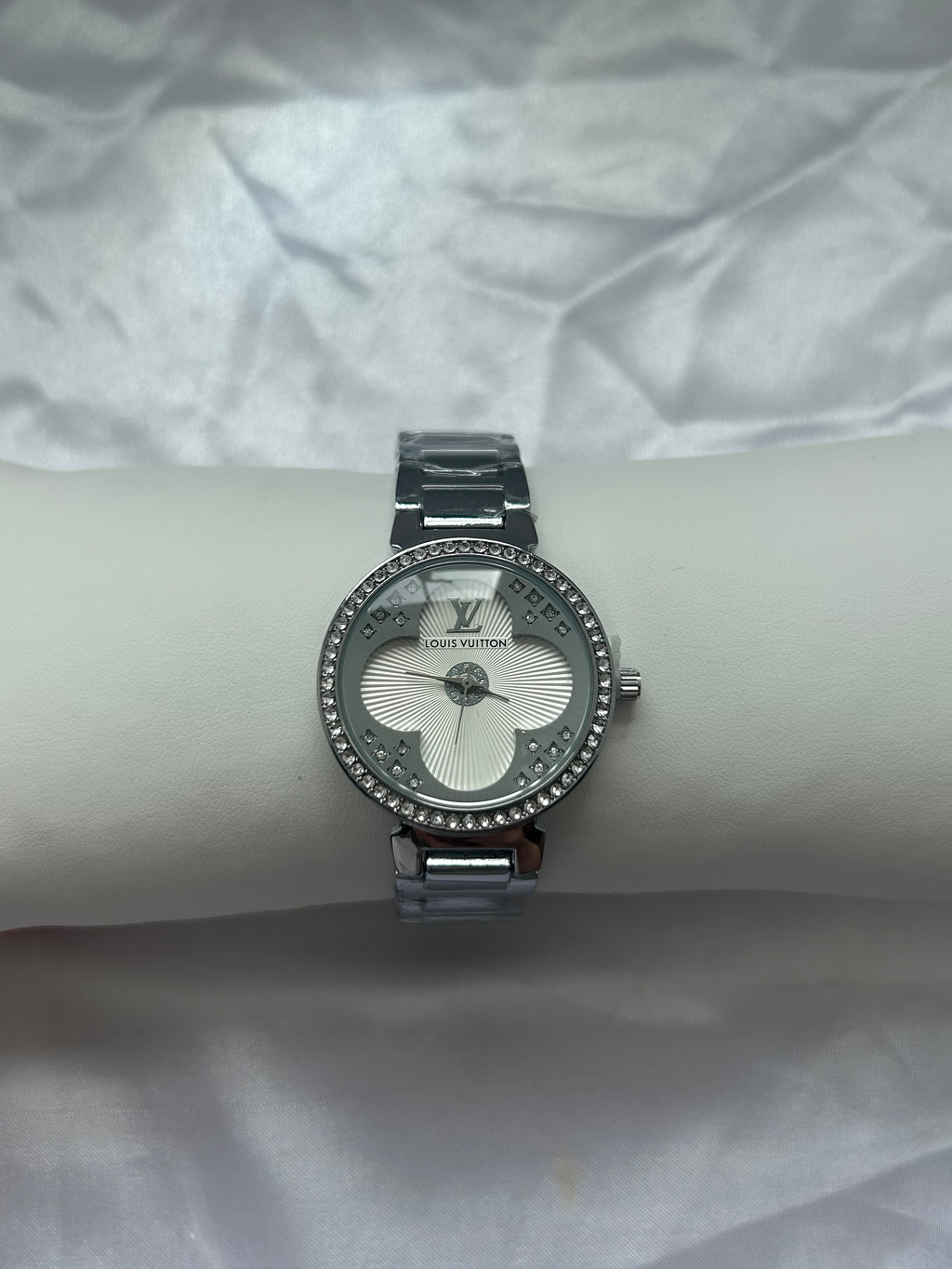 Silver Lulu White Face Watch