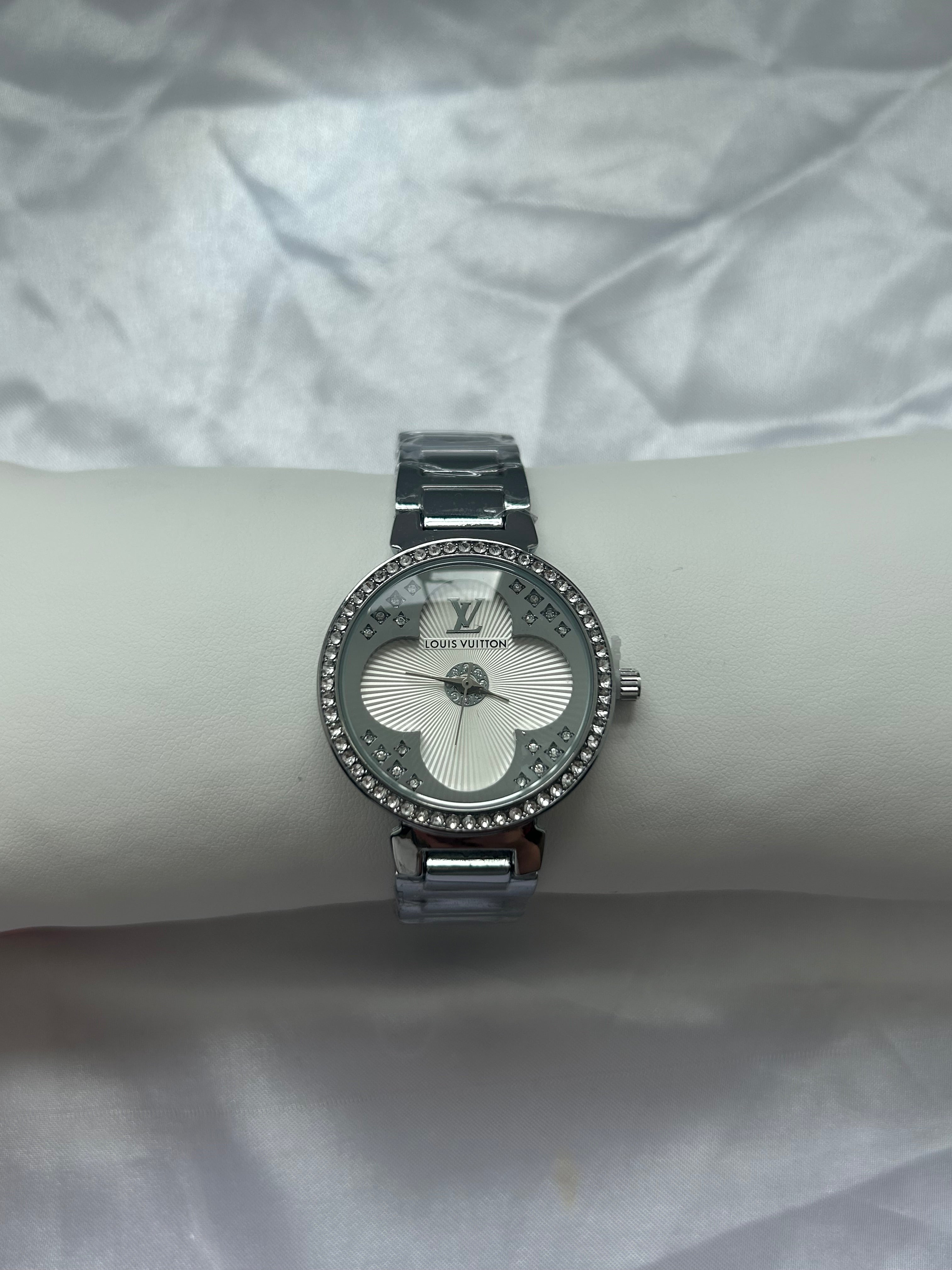 Silver Lulu White Face Watch