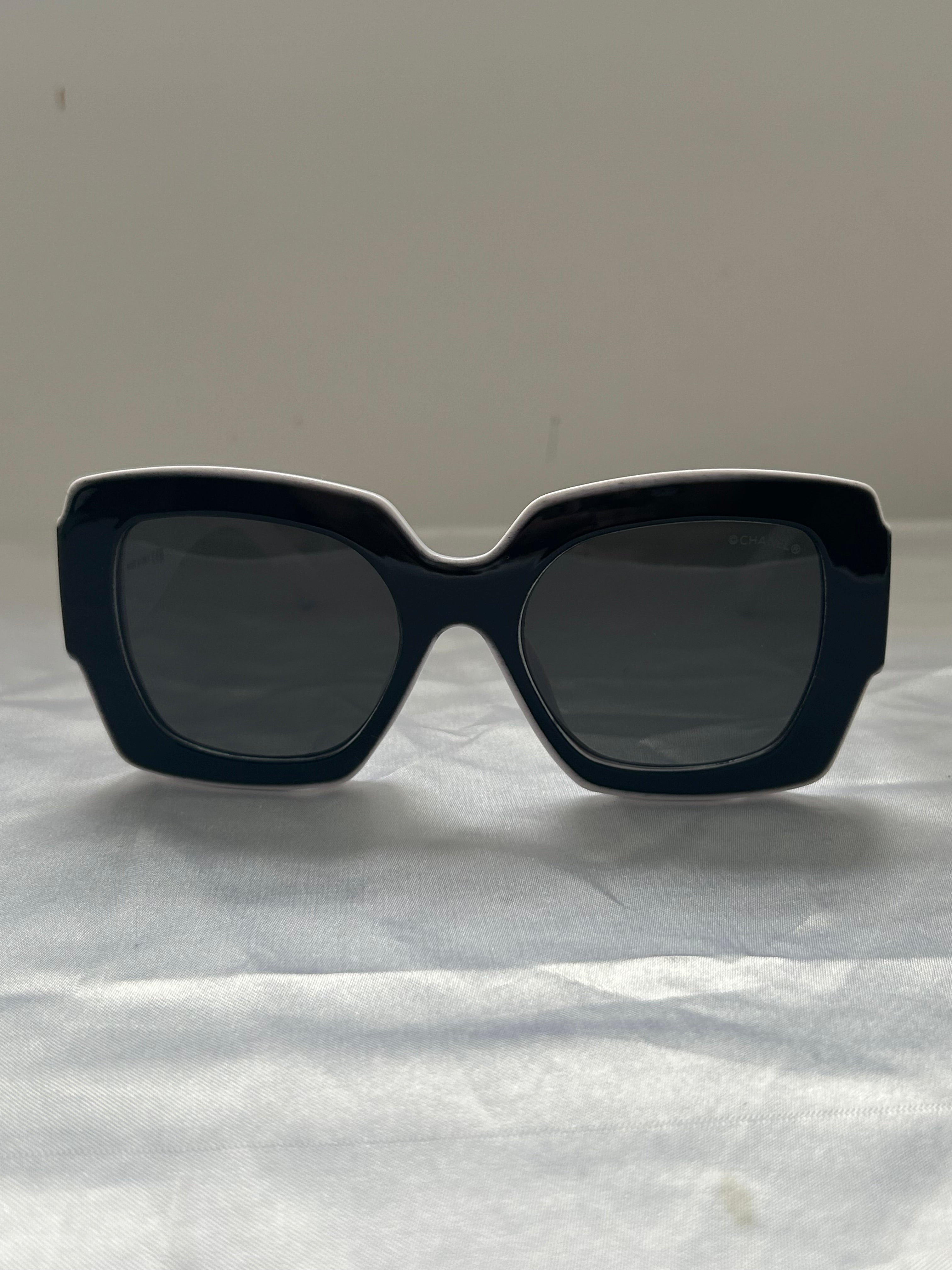 CC Black With White Trim Sunglasses