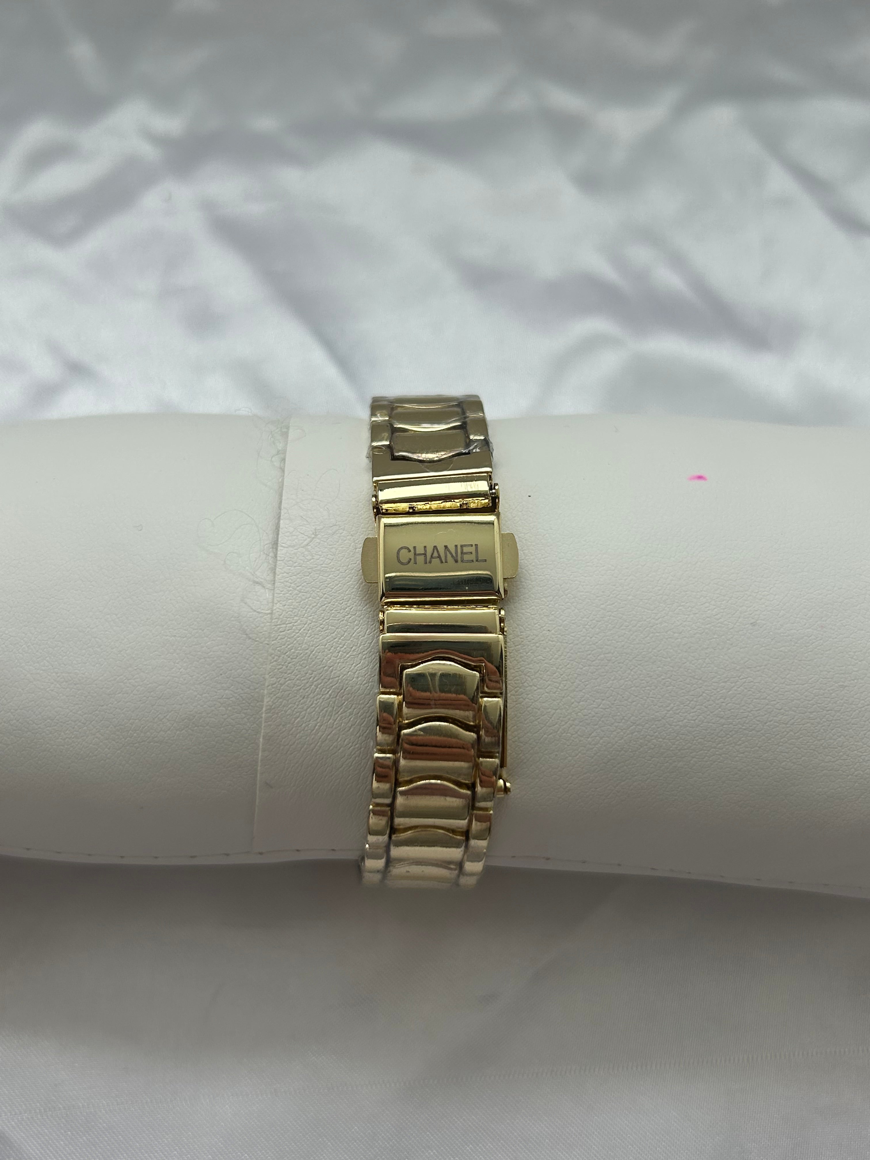 Gold CC Black Face Watch