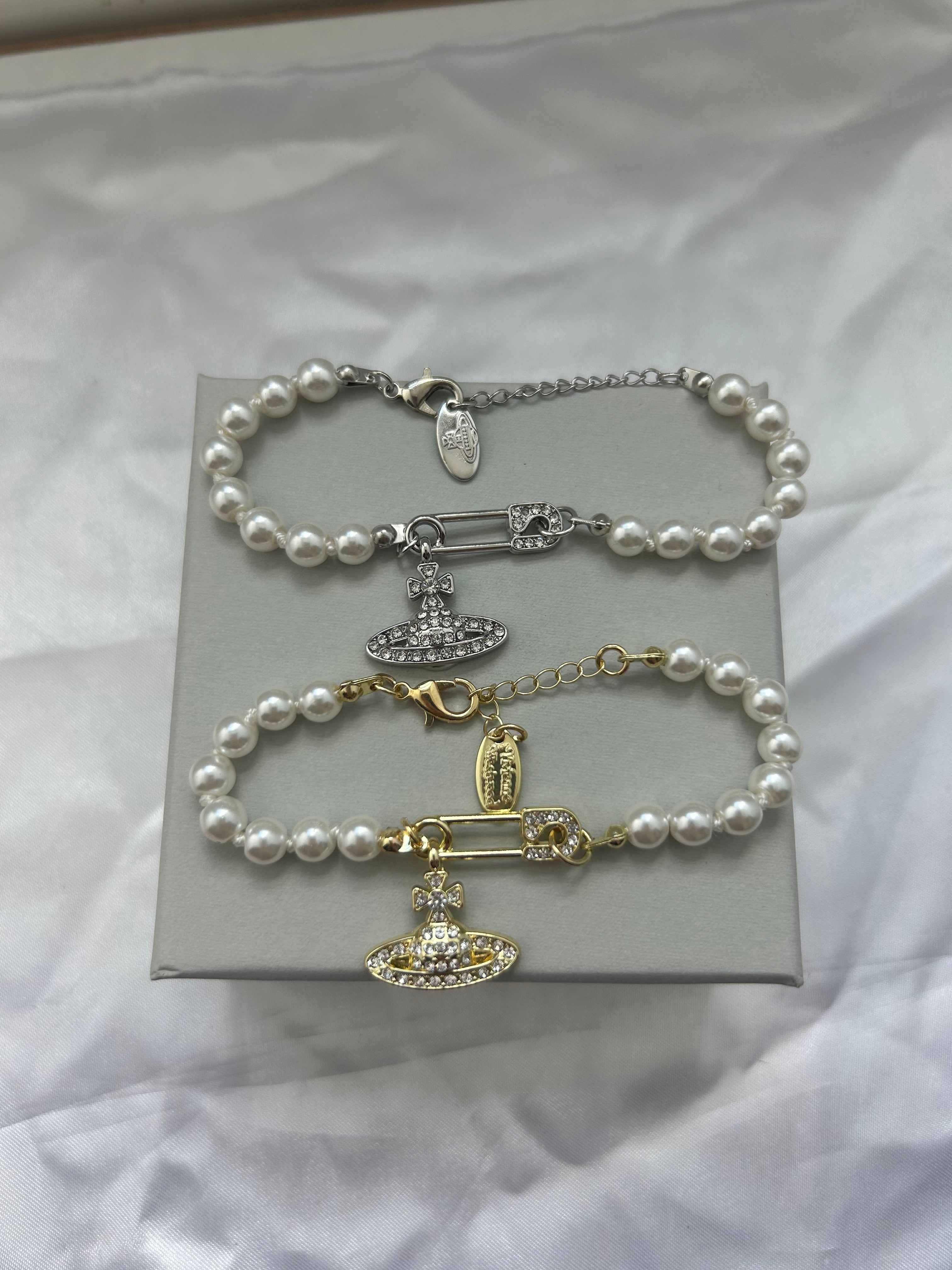 Vienna Pearl Paperclip Bracelets