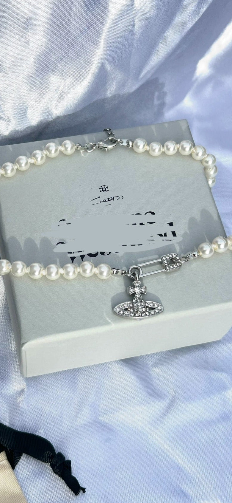 VW Silver Orb Paperclip Necklace