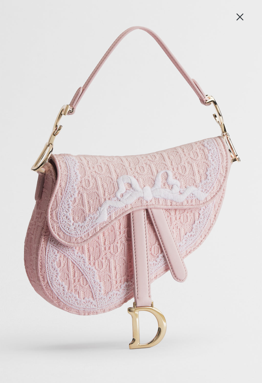 PRE ORDER Dahlia pink lace saddle bag